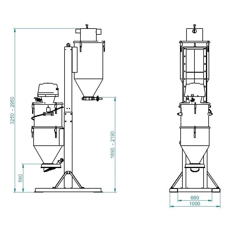 Odkurzacz przemysłowy 722A, konfigurowalny