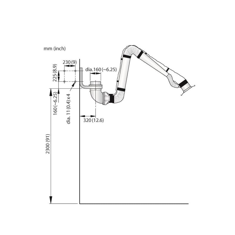 Ramię odciągowe NEX D