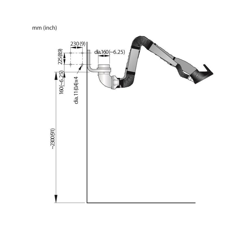 Ramię odciągowe NEX MD
